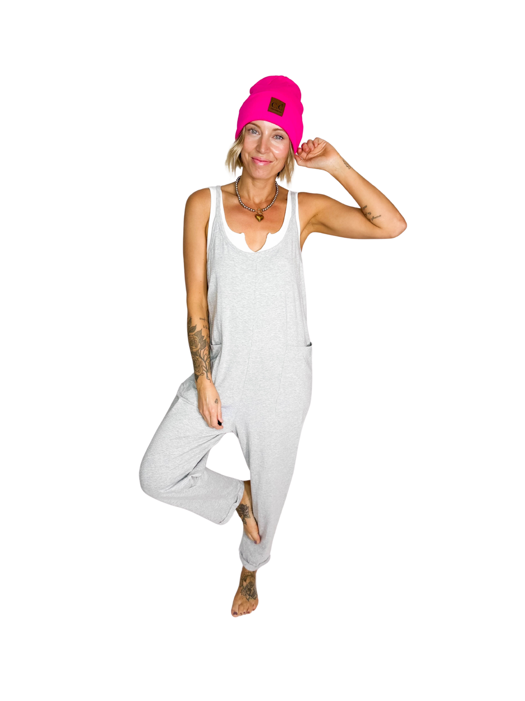 Luxe Lounge Jumpsuit- HTHR GREY