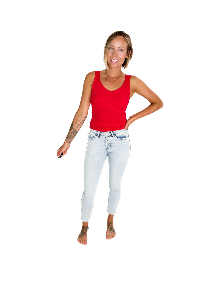 MICA Tanis High Rise Tummy Control Skinny Jeans- LIGHT BLUE-FINAL SALE *31*