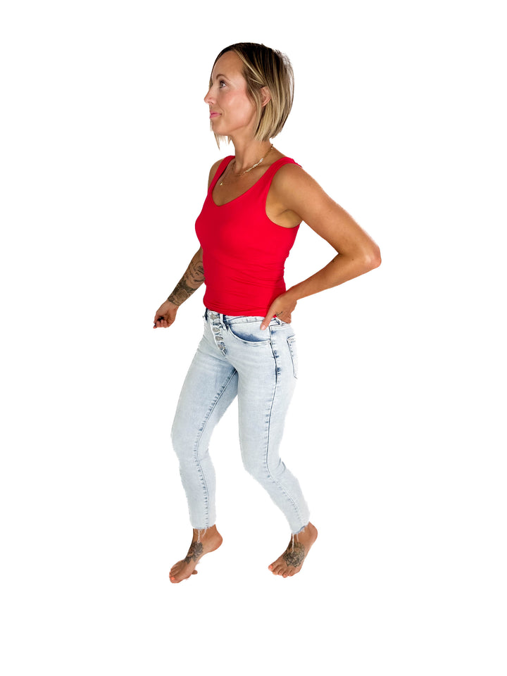 MICA Tanis High Rise Tummy Control Skinny Jeans- LIGHT BLUE-FINAL SALE *31*
