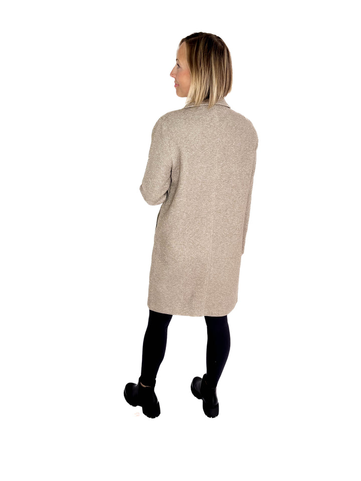 ONLY Carrie Long Coat- WALNUT MELANGE-FINAL SALE