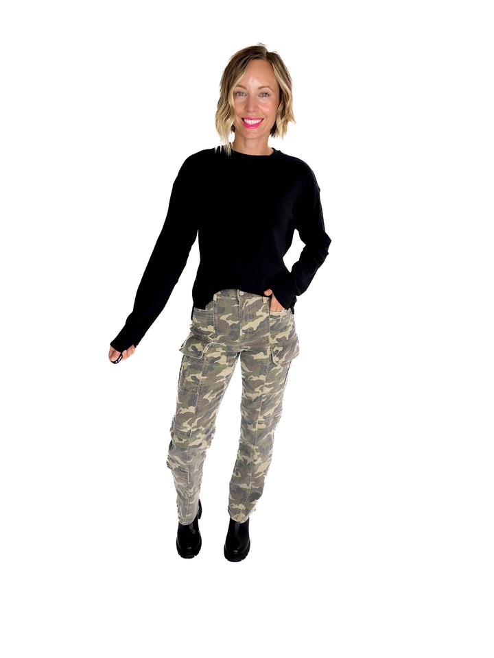 NOISY MAY Organic Cotton Marca Long Sleeve- BLACK-FINAL SALE