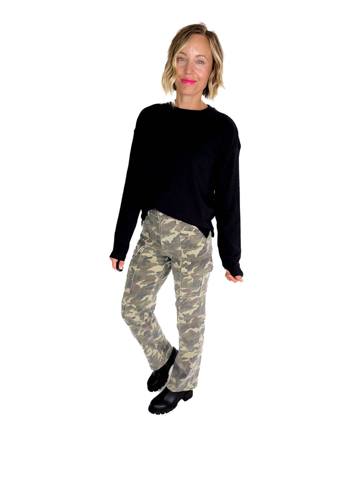 NOISY MAY Organic Cotton Marca Long Sleeve- BLACK-FINAL SALE
