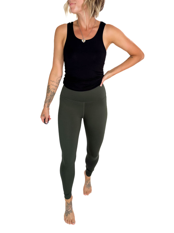 MONO B Soulstice High Waist Legging- DARK FOREST