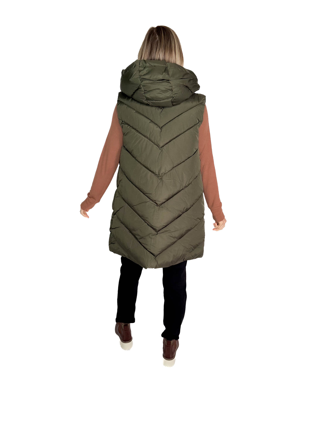 ONLY Skylar Hooded Vest- FOREST NIGHT
