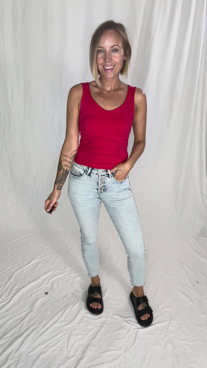 MICA Tanis High Rise Tummy Control Skinny Jeans- LIGHT BLUE-FINAL SALE *31*