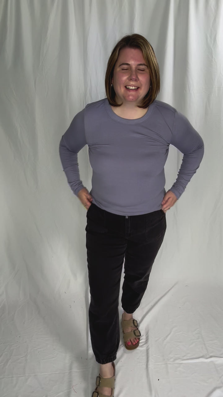 Samantha Round Neck- PERIWINKLE-FINAL SALE