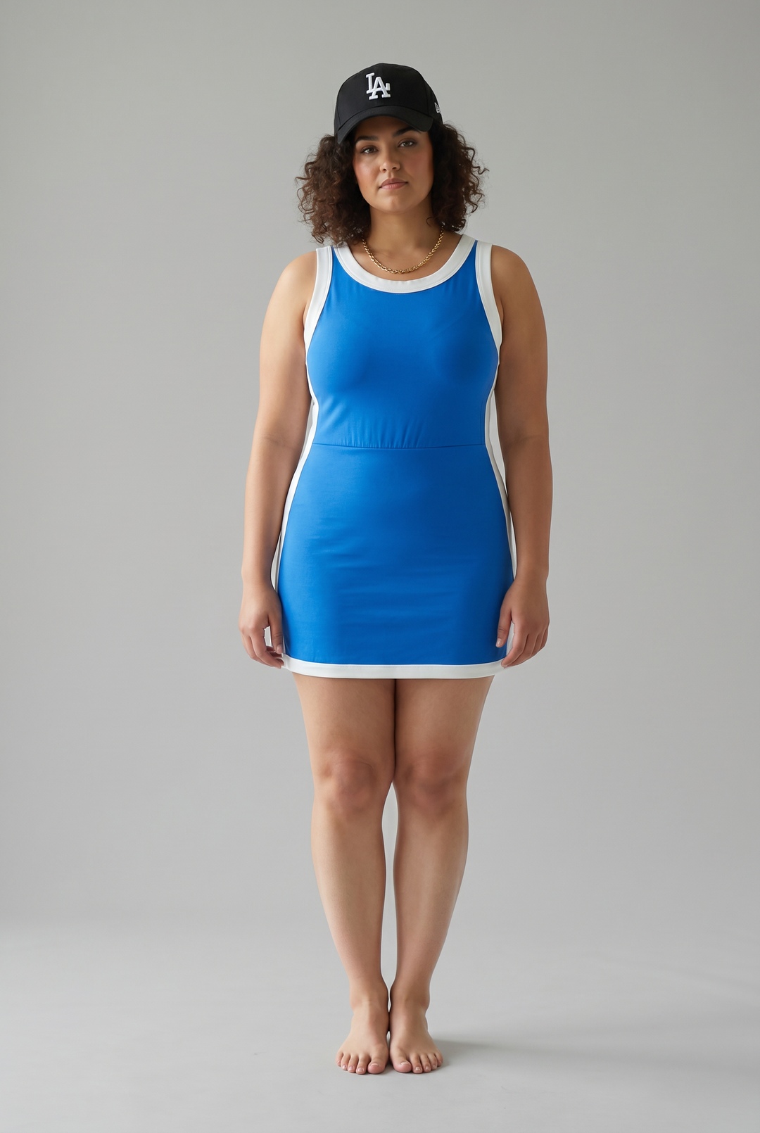 Sunlit Romper Dress- BLUE