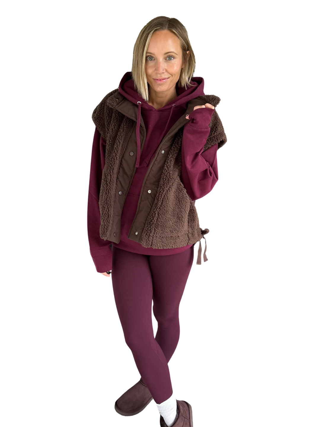 Toasty Sherpa Vest- BROWN