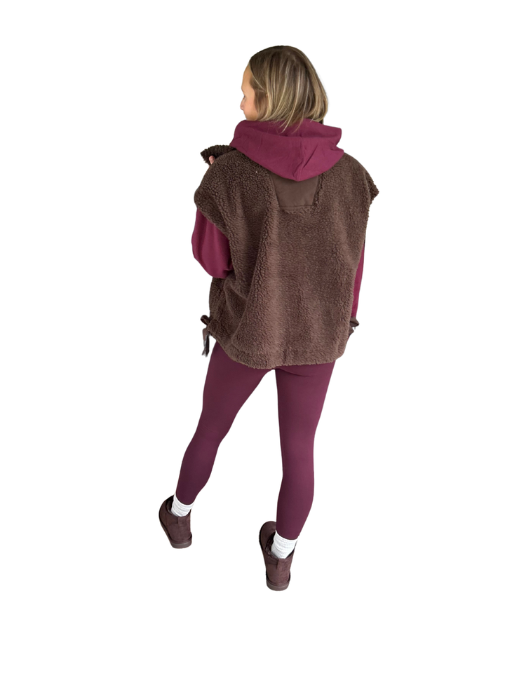Toasty Sherpa Vest- BROWN