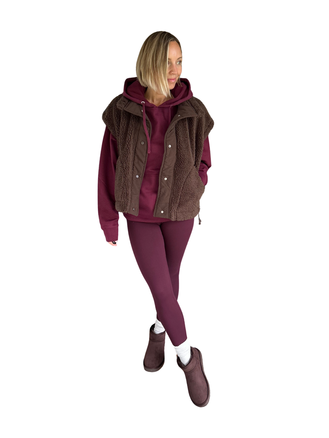 Toasty Sherpa Vest- BROWN