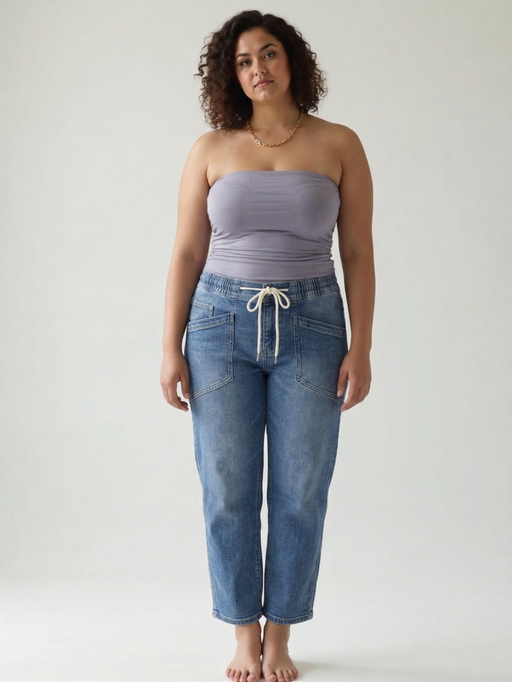 Riri Double Lined Tube Top- BLUE