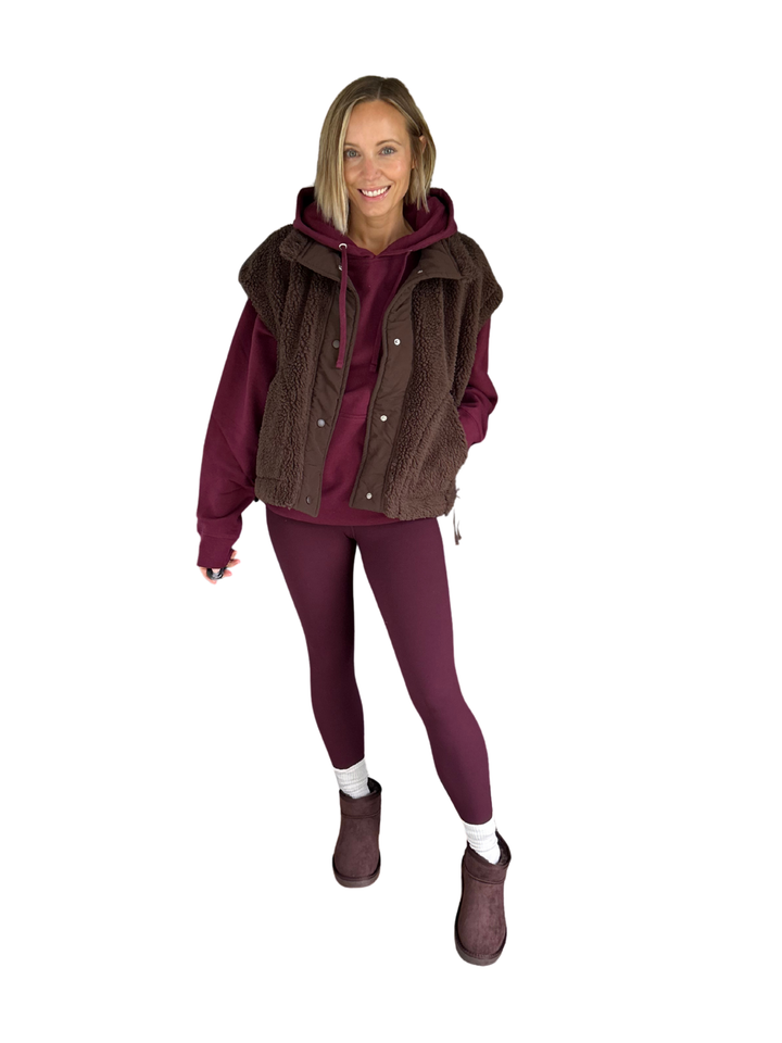 Toasty Sherpa Vest- BROWN