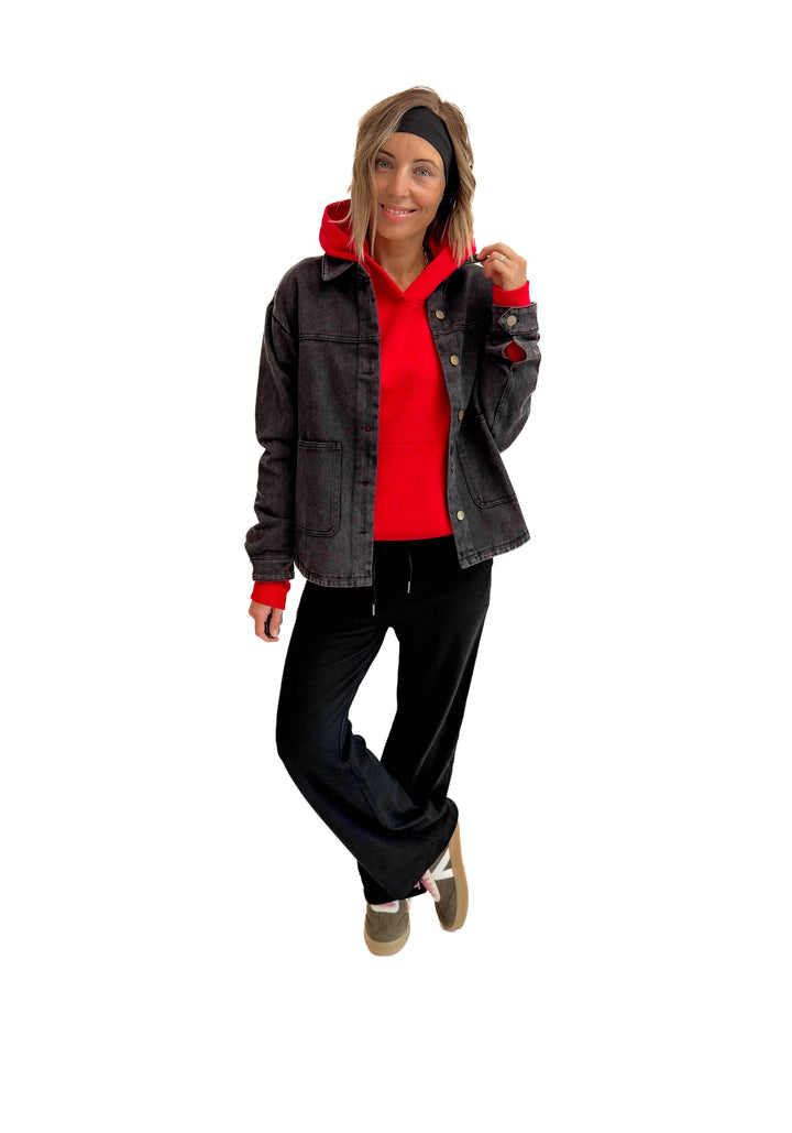 Patina Vintage Denim Jacket- BLACK