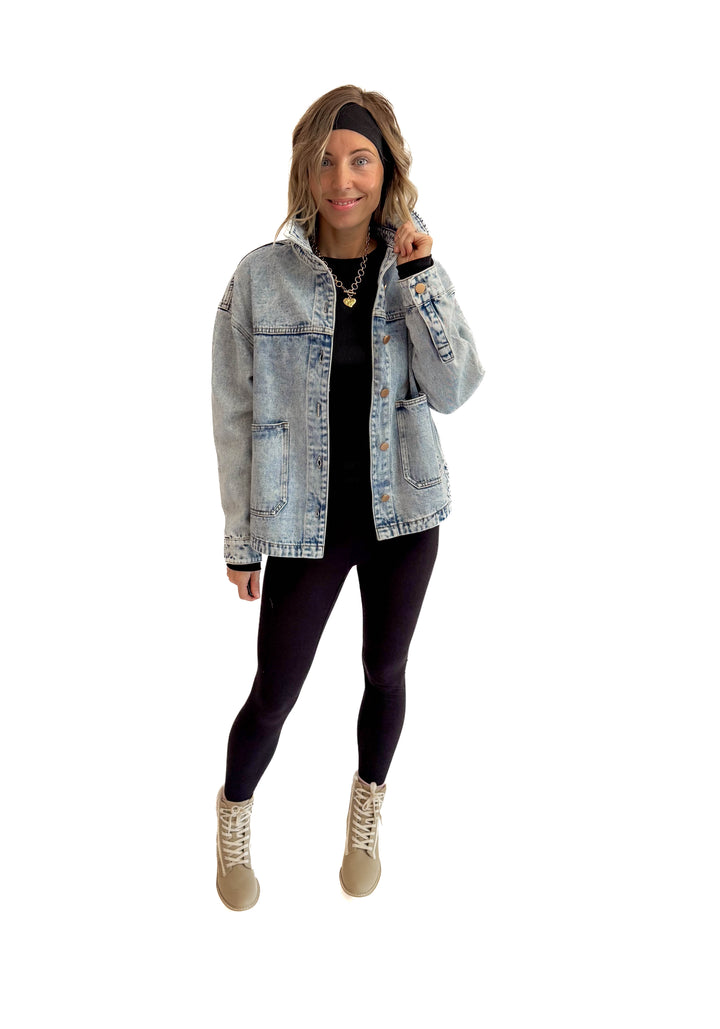 Petra Vintage Denim Jacket- ACID WASH