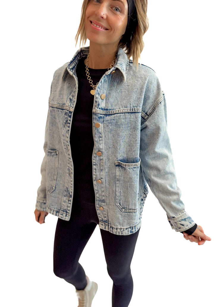 Petra Vintage Denim Jacket- ACID WASH