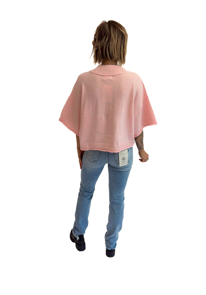 Emily Sweater Top- PINK BLOSSOM