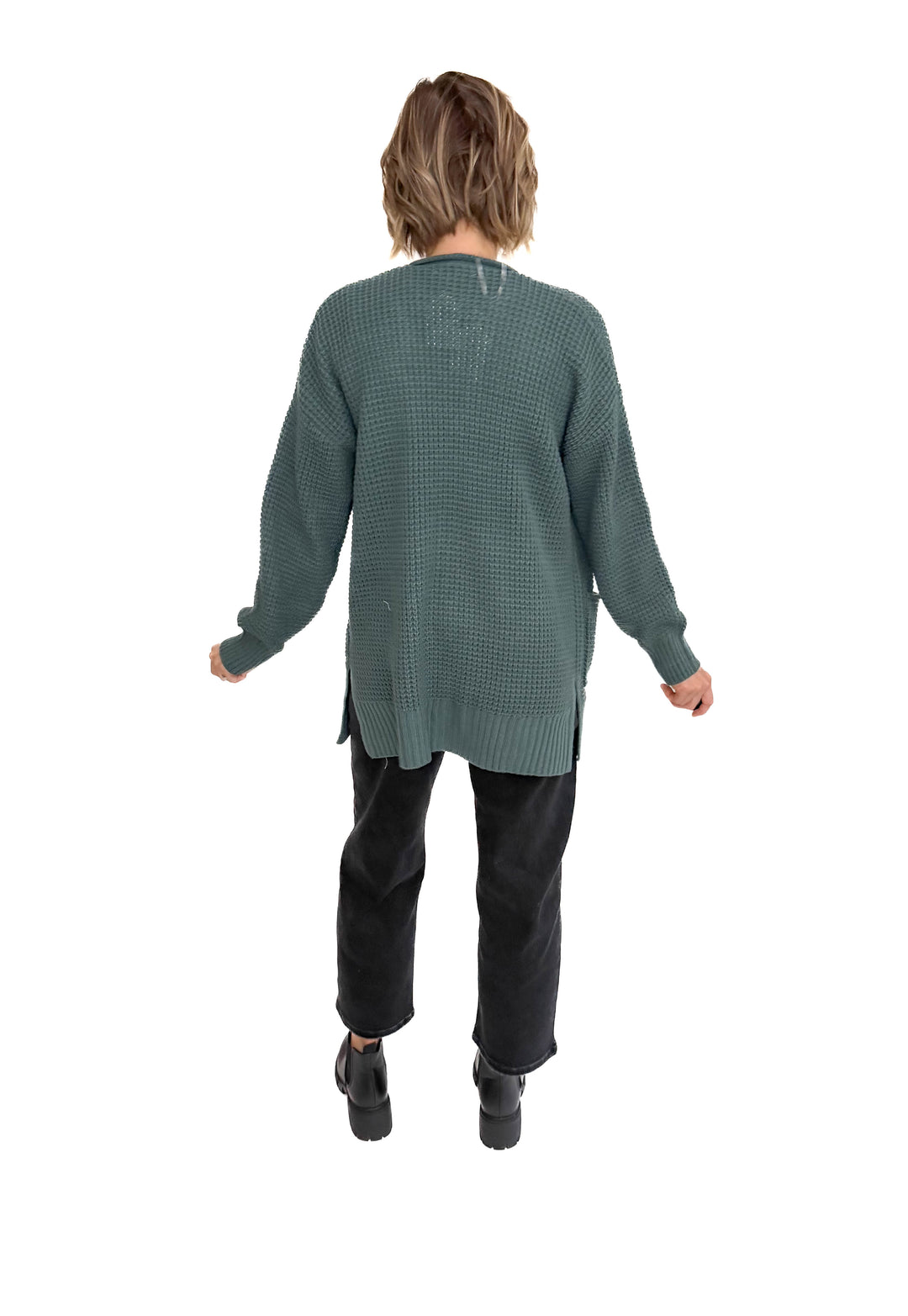 Marley Waffle Cardigan- ASH JADE