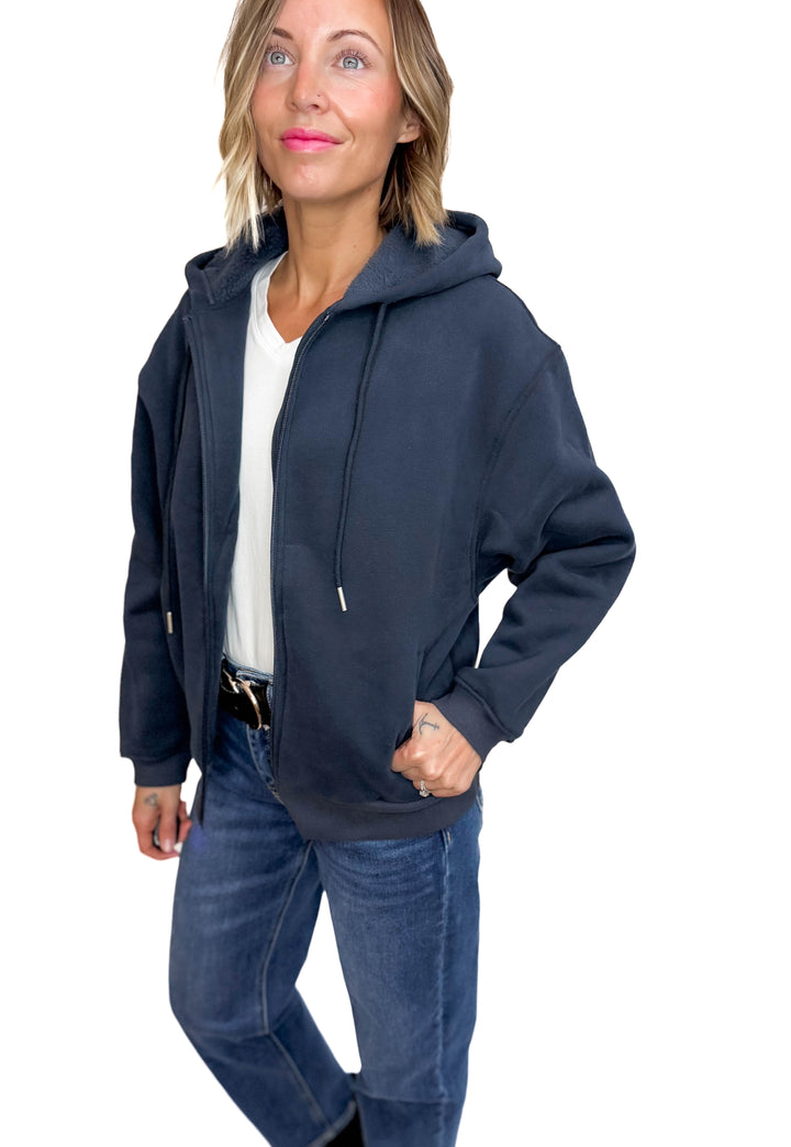Baillie Premium Cloud Fleece Zip Hoodie- NAVY