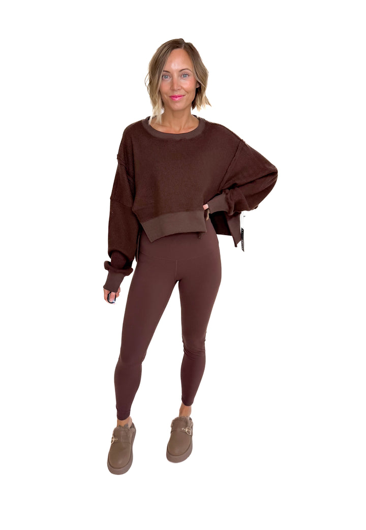 Mode Align High Waist Leggings- CHOCOLATE BROWN