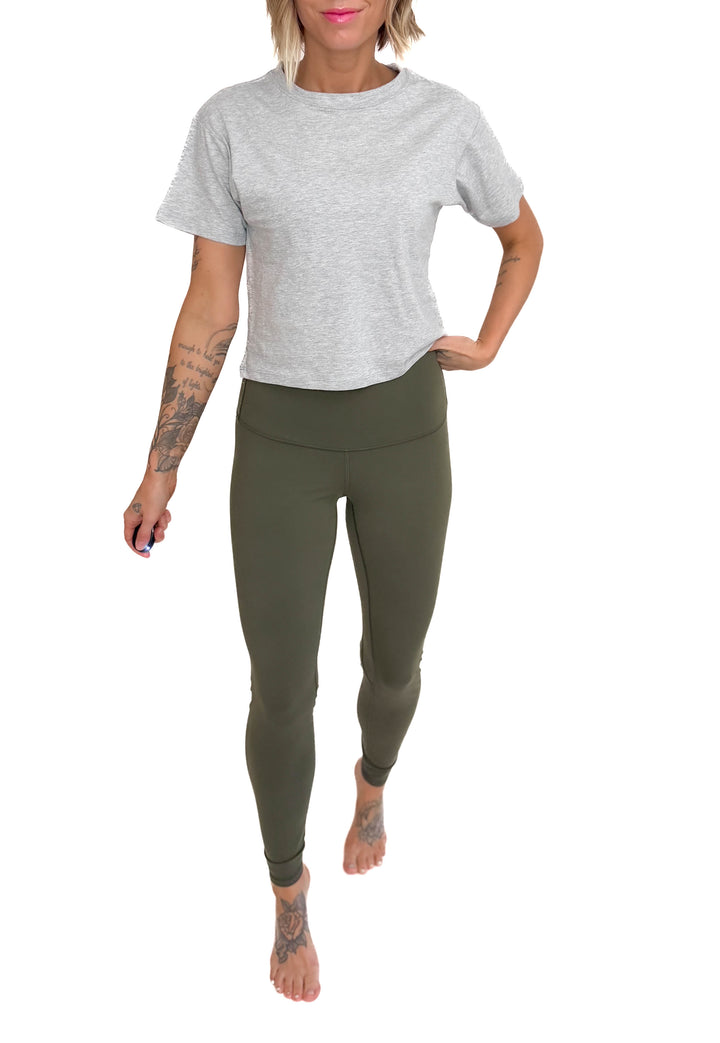 Mode Align High Rise Leggings- ARMY GREEN