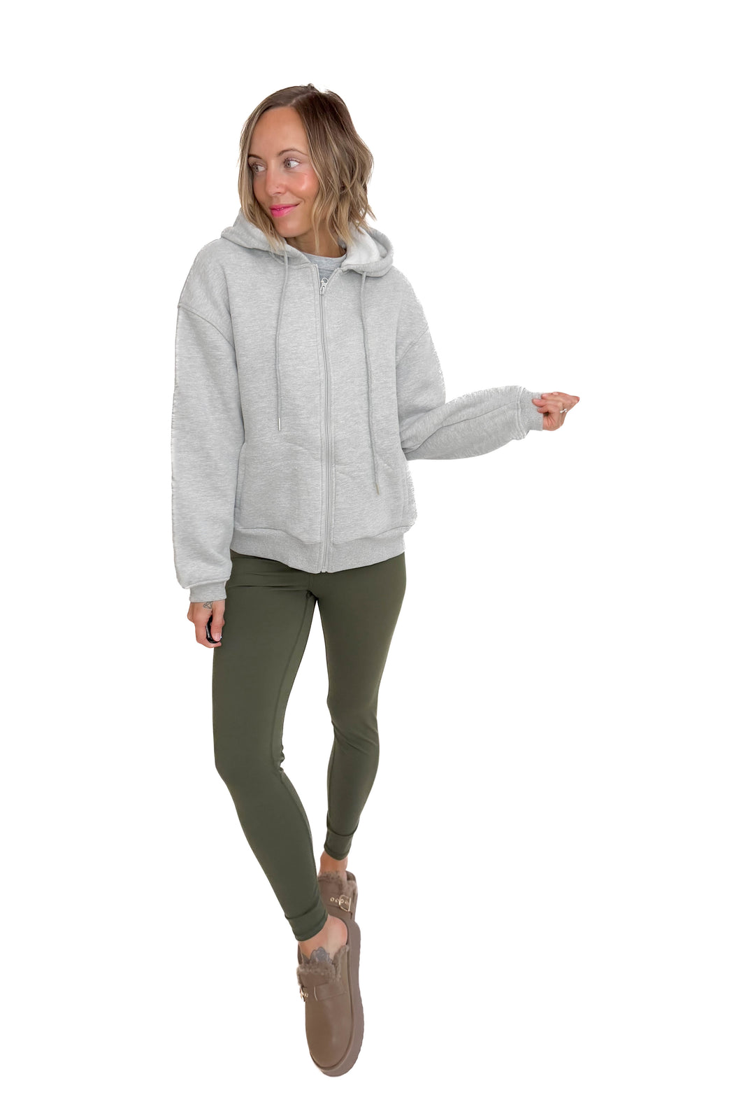 Baillie Premium Cloud Fleece Zip Hoodie- GREY