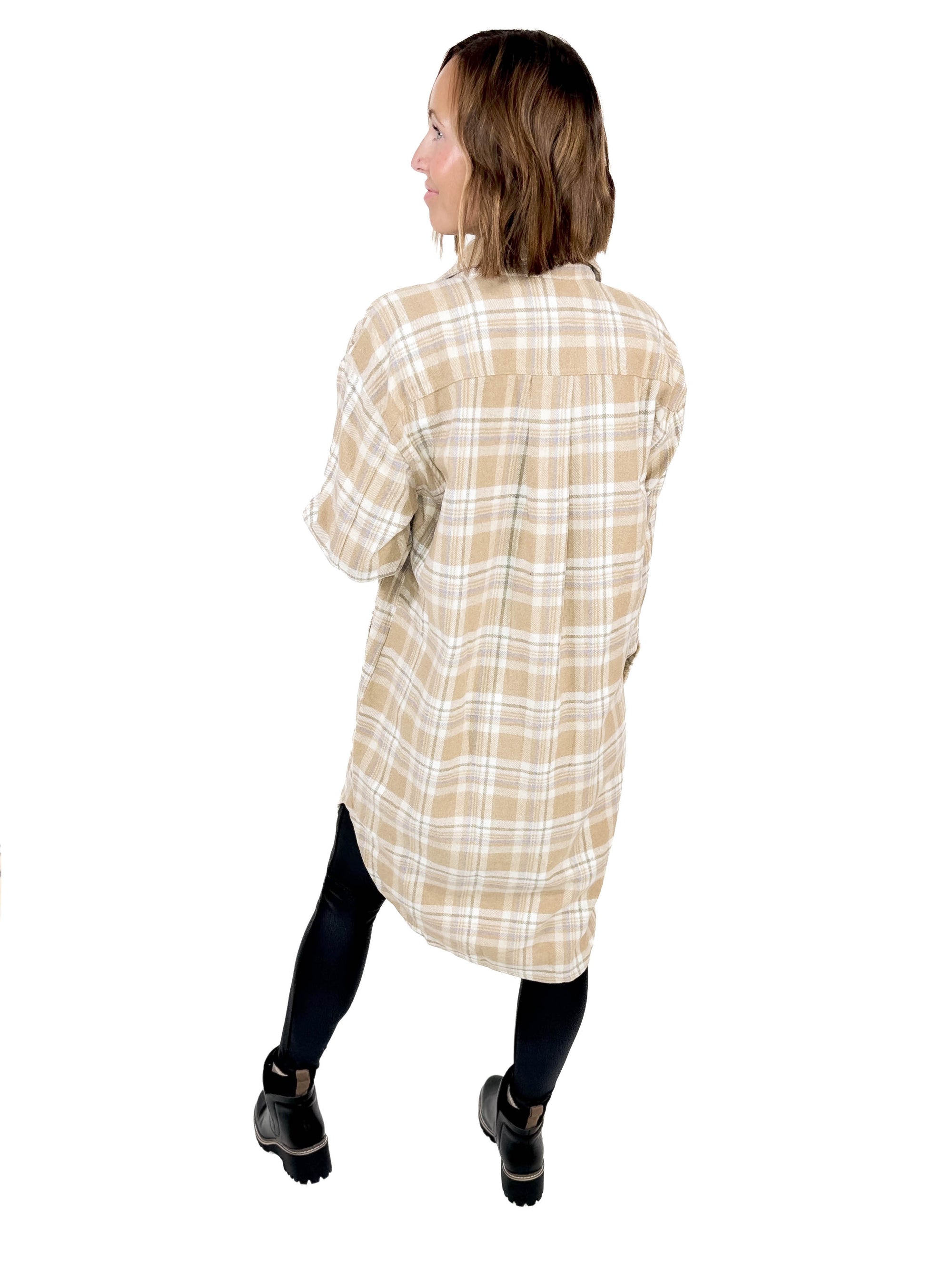 Hayden Plaid Shacket- MOCHA COMBO-FINAL SALE