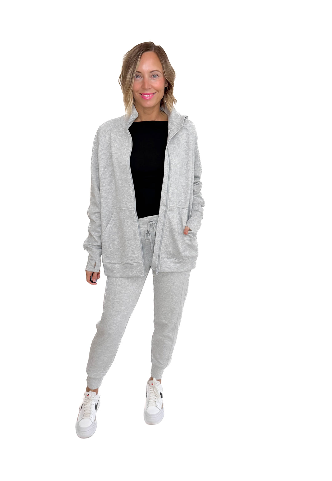 Christie Soft Scuba Joggers- HEATHER GREY