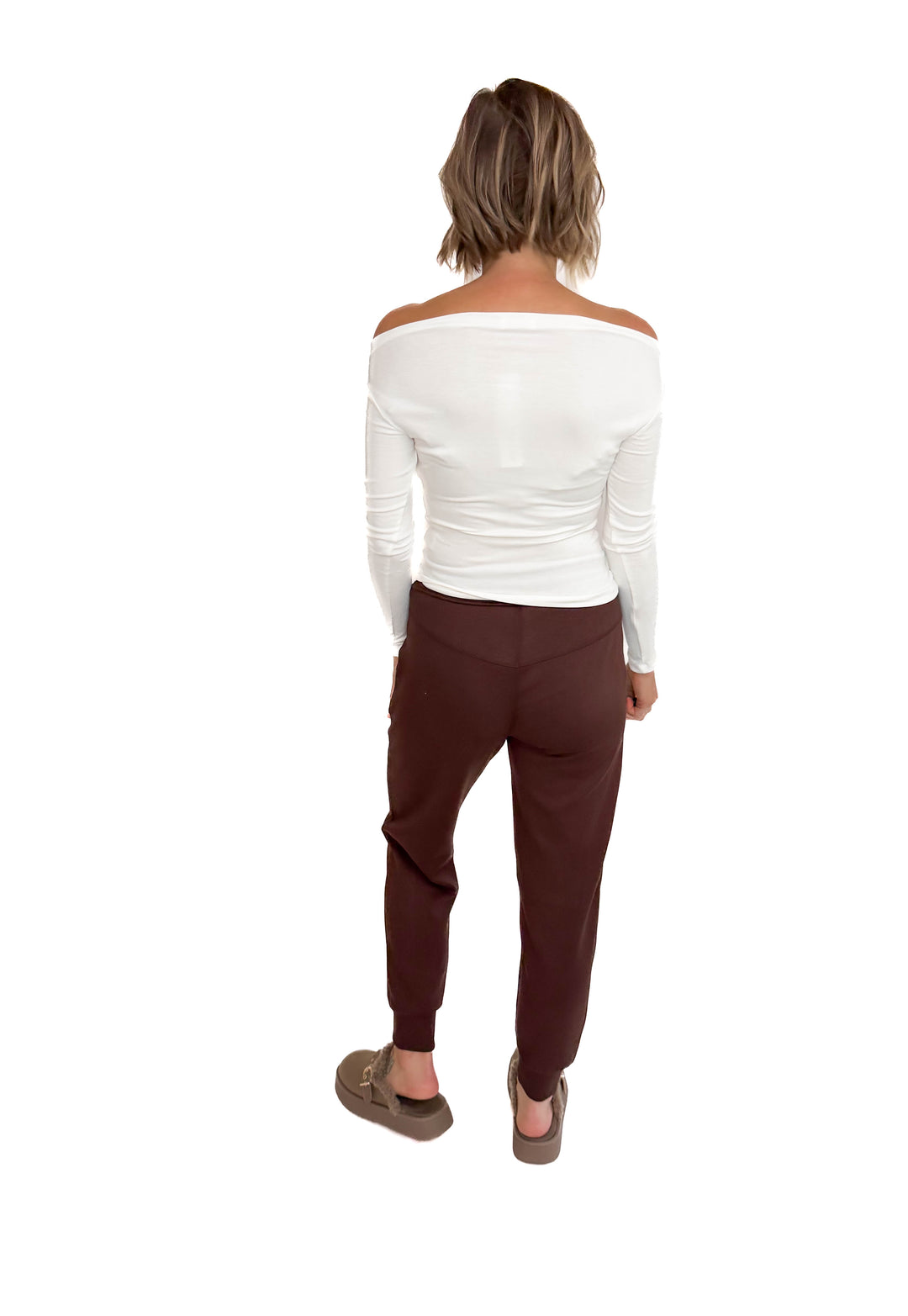 Christie Soft Scuba Joggers- COFFEE