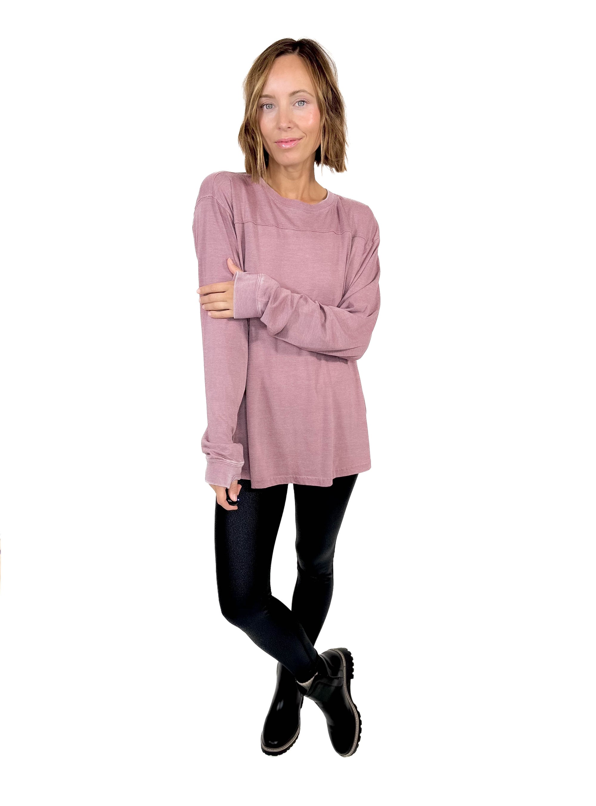 Piston Long Sleeve- MAUVE -FINAL SALE