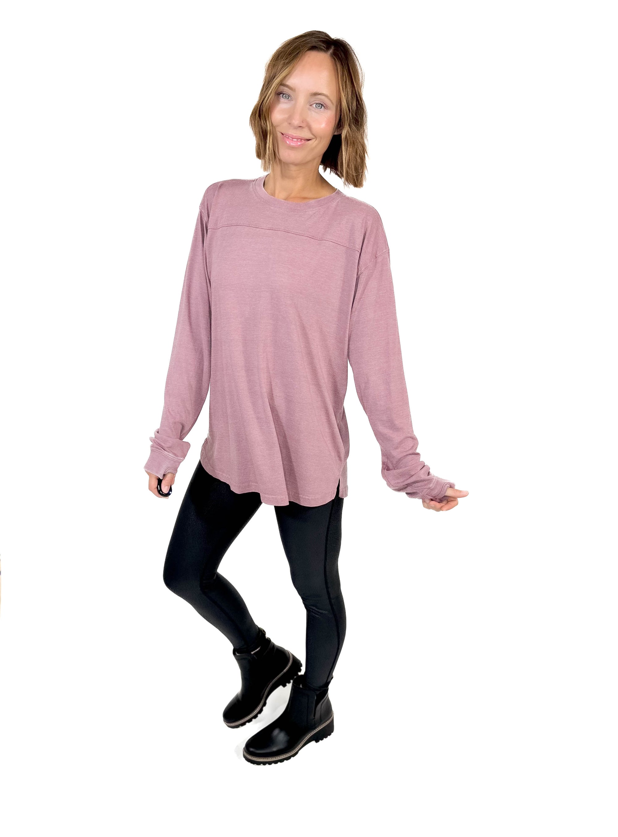 Piston Long Sleeve- MAUVE -FINAL SALE