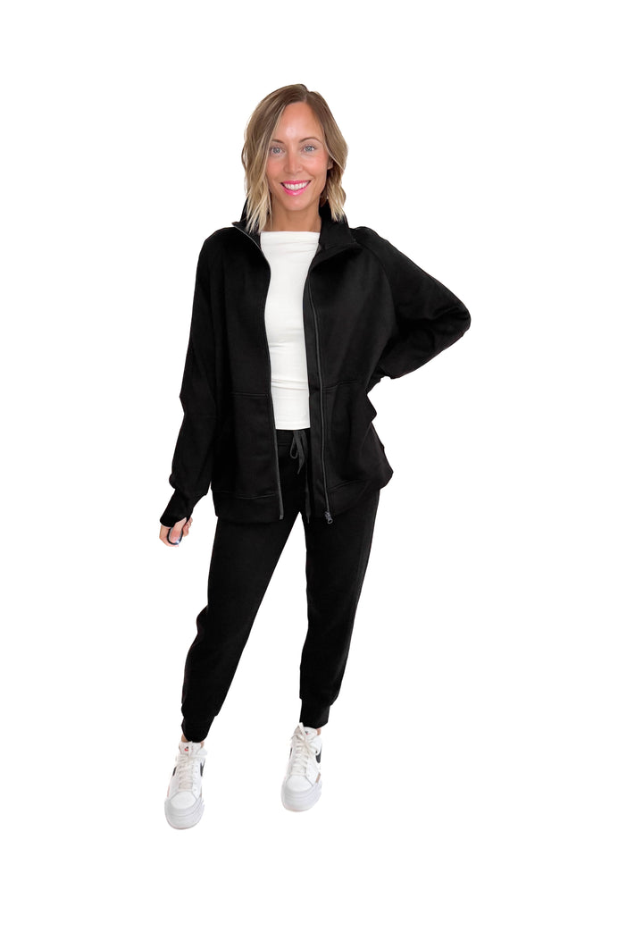 Christie Soft Scuba Full Zip- BLACK