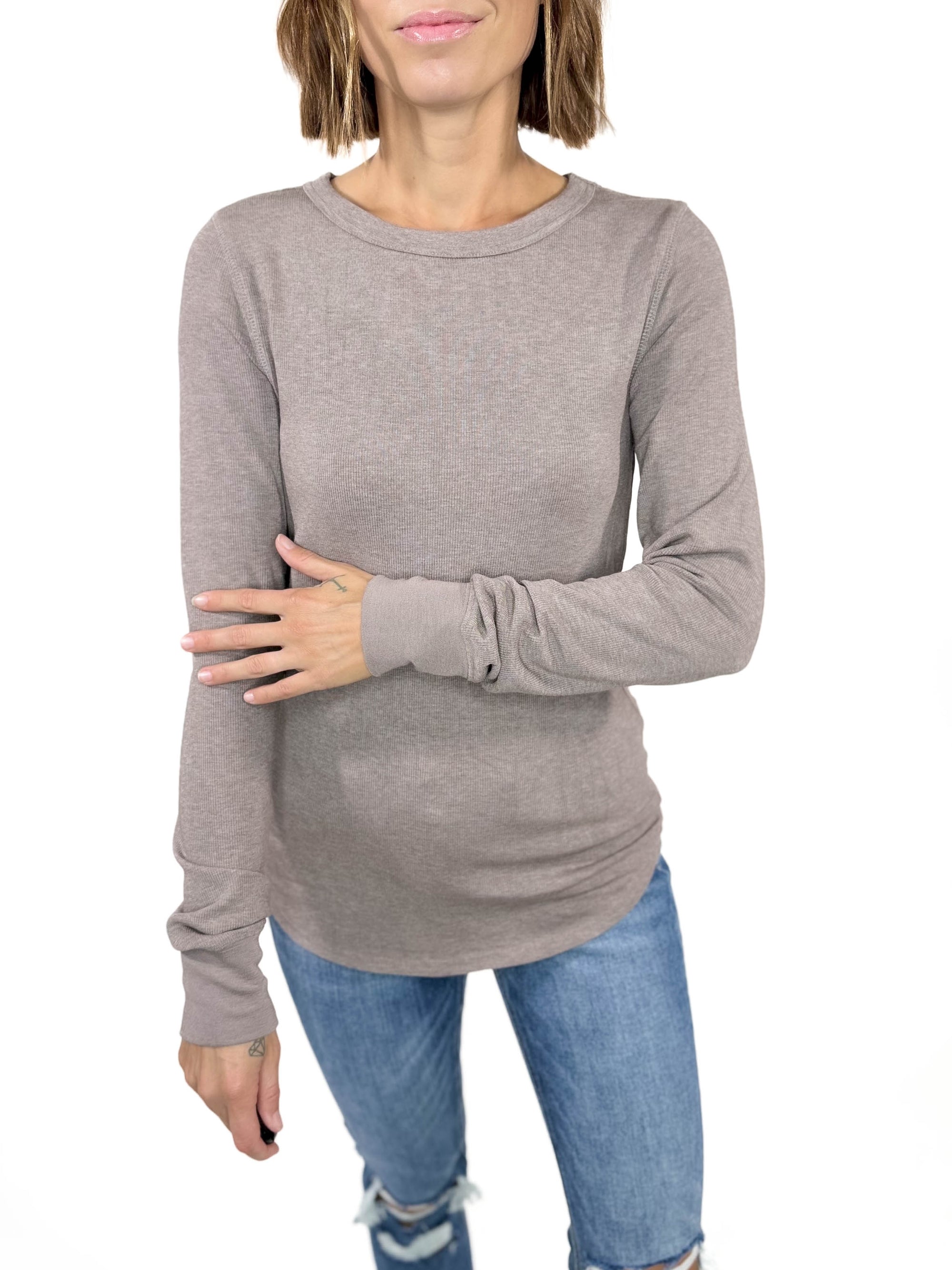 THREAD & SUPPLY Stacy Long Sleeve- DRIFTWOOD