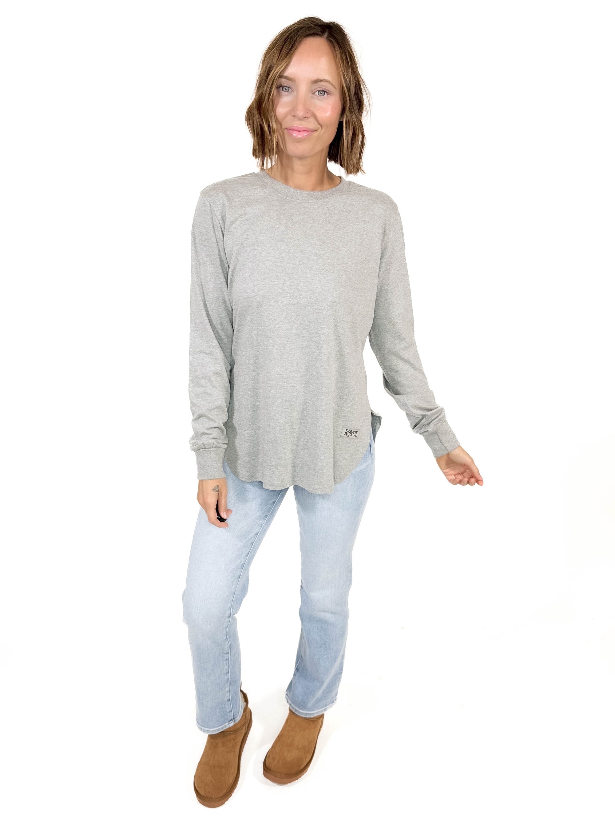 Norman Crewneck Long Sleeve- OATMEAL GREY