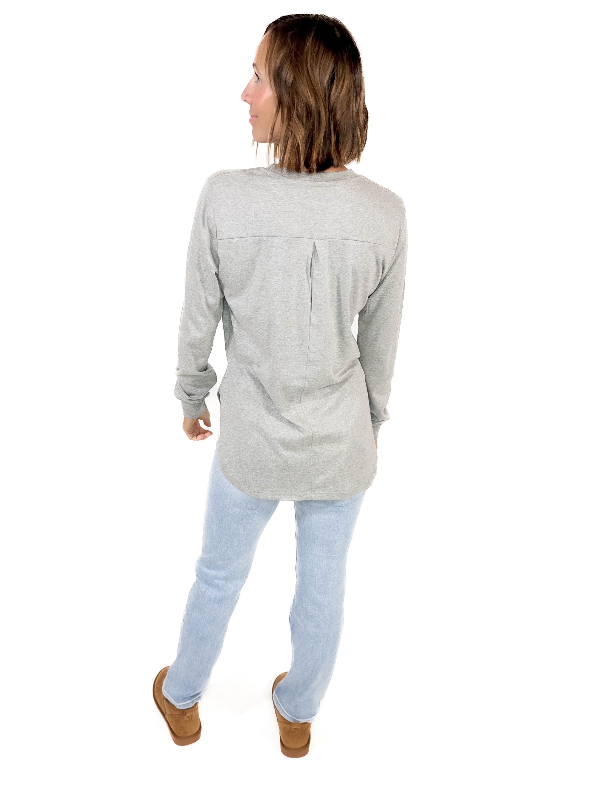 Norman Crewneck Long Sleeve- OATMEAL GREY