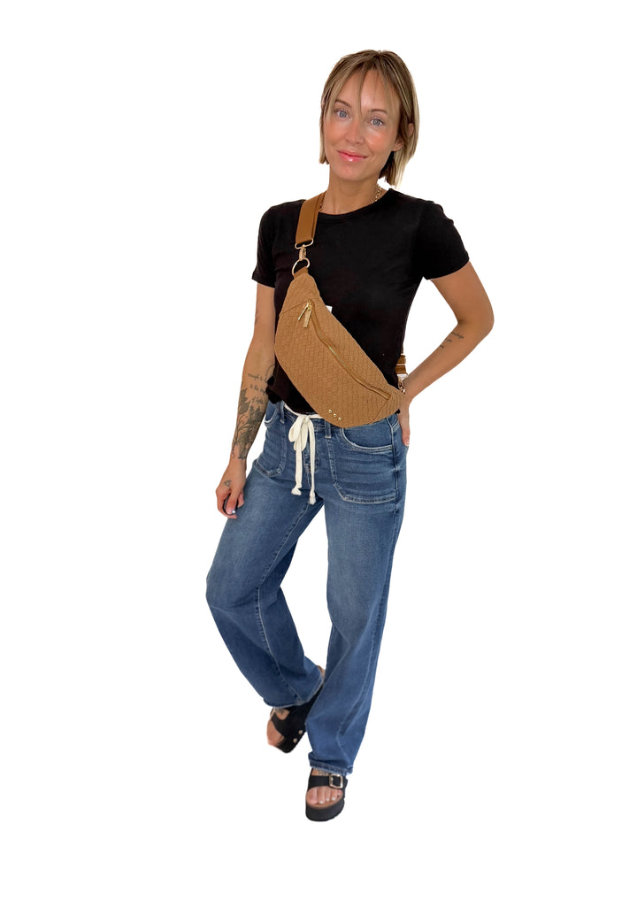 Susie Suede Bum Bag- CAMEL