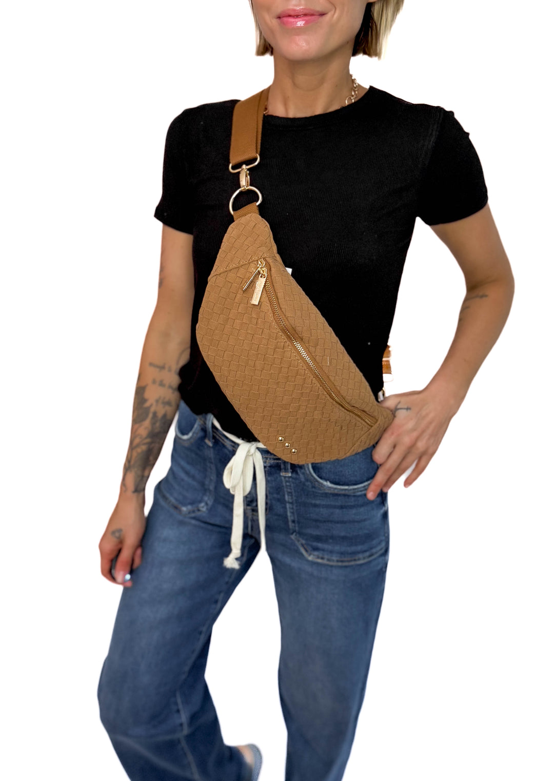 Susie Suede Bum Bag- CAMEL