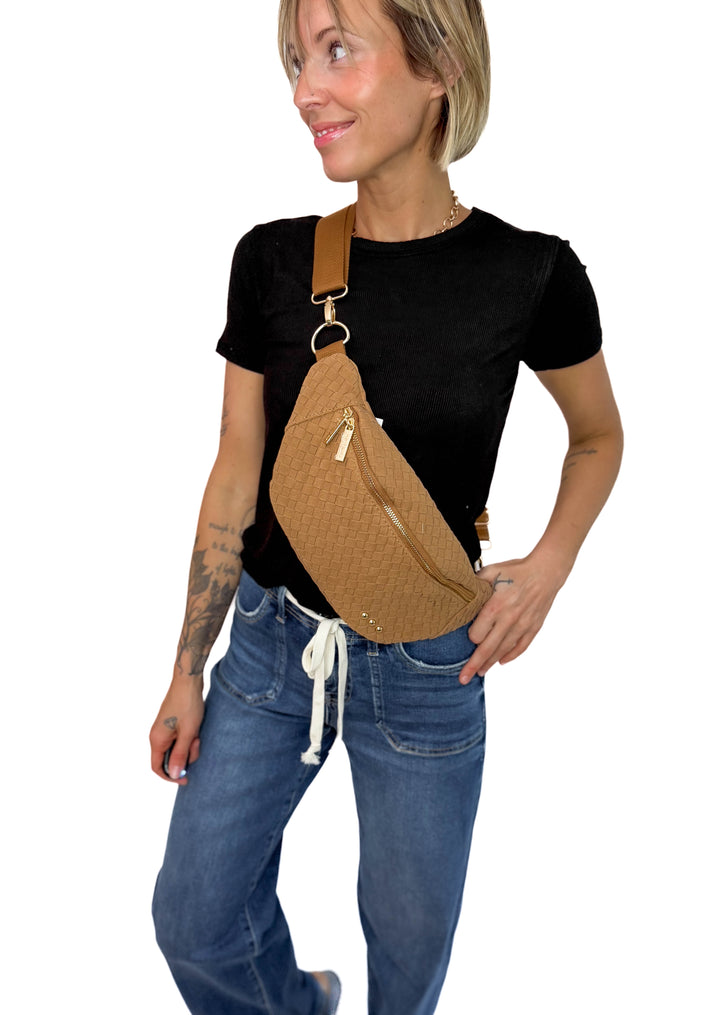 Susie Suede Bum Bag- CAMEL