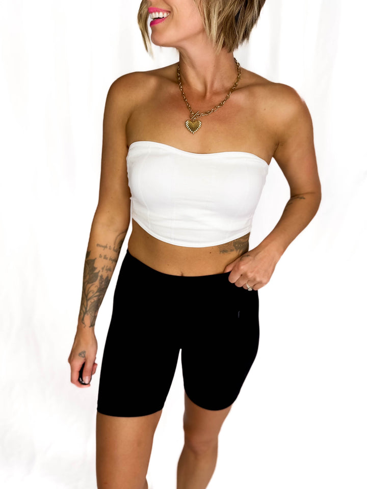 April Seamless Tube Top Brami- WHITE