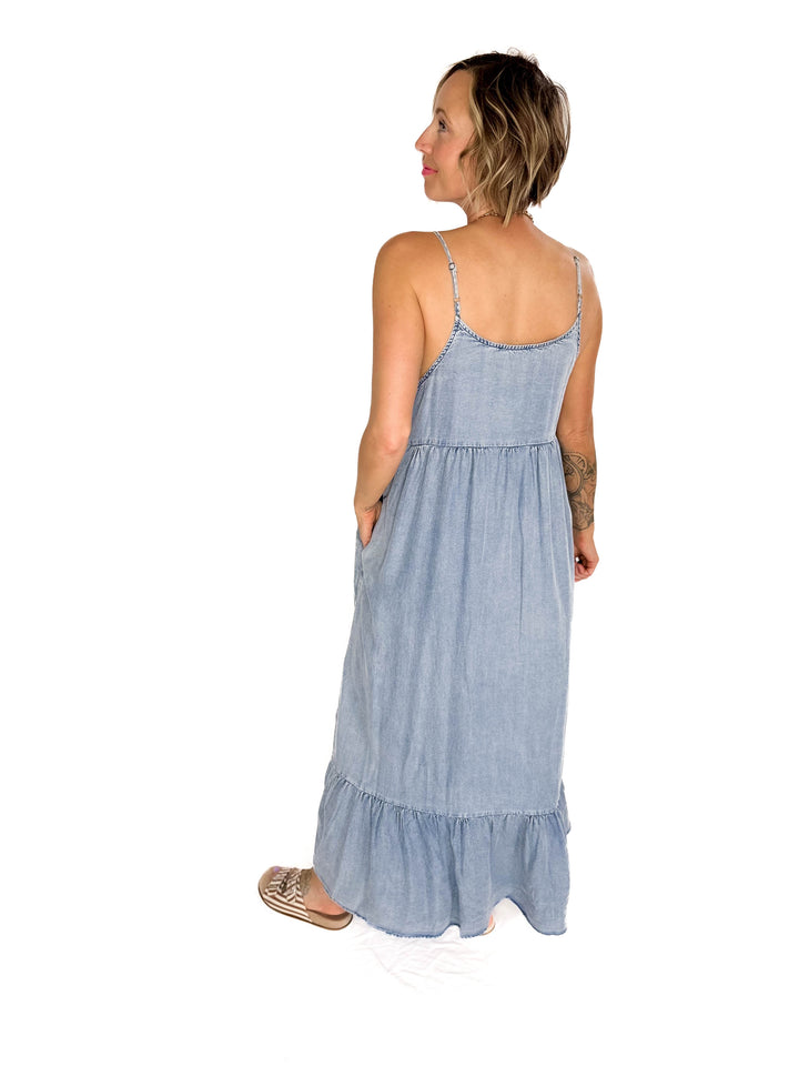 Neve Tencel Chambray Scoop Maxi- DENIM-FINAL SALE