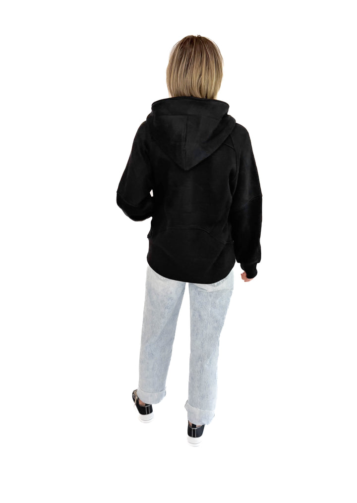 Hunter Hooded Pullover- BLACK