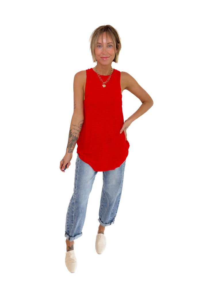 Bree Flowy Tank- RUBY