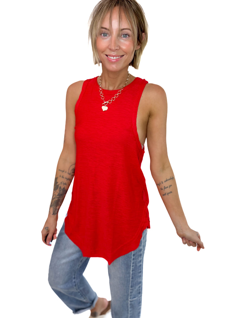 Bree Flowy Tank- RUBY