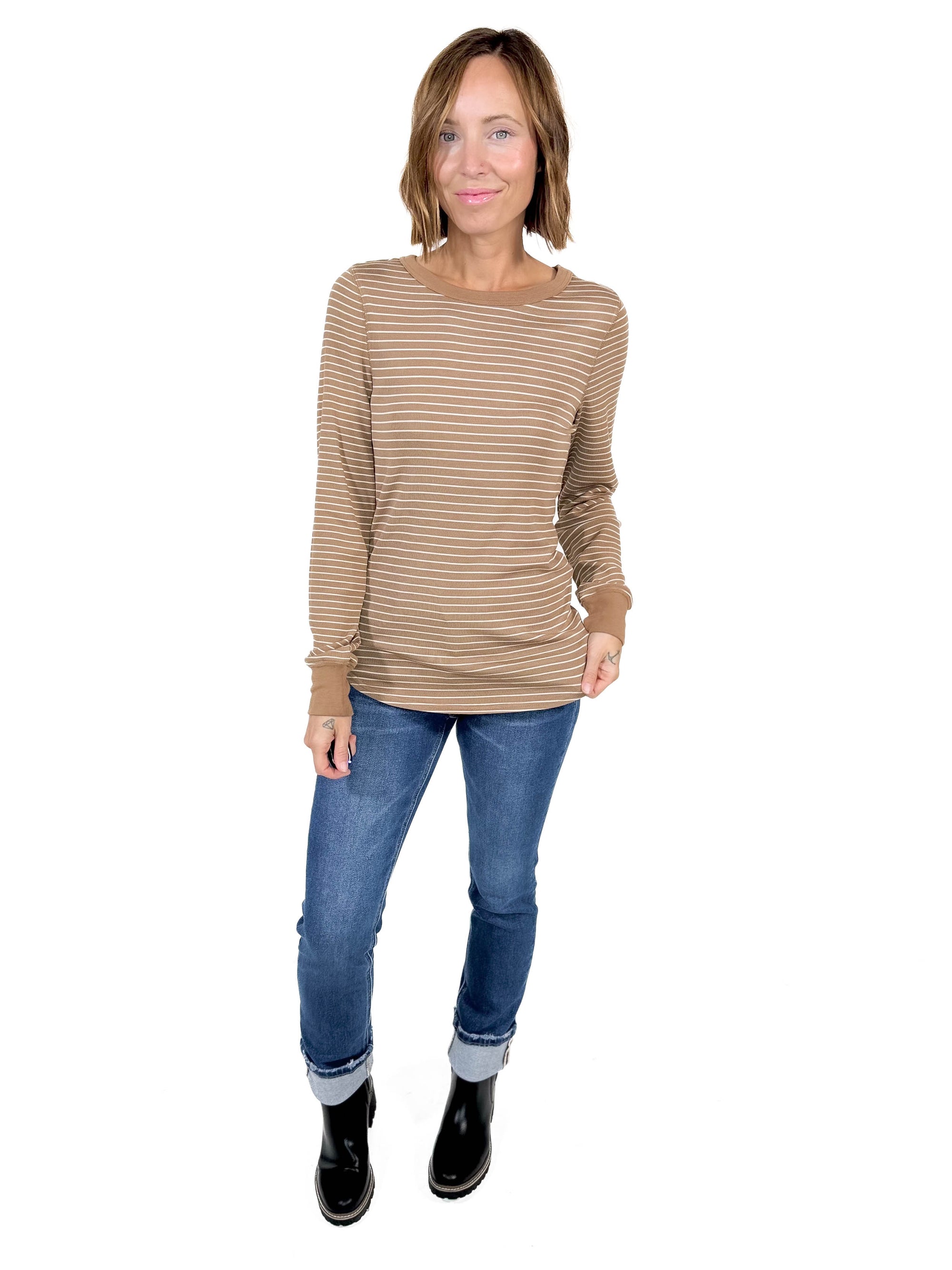 THREAD & SUPPLY Stacy Long Sleeve- TOASTED COCONUT