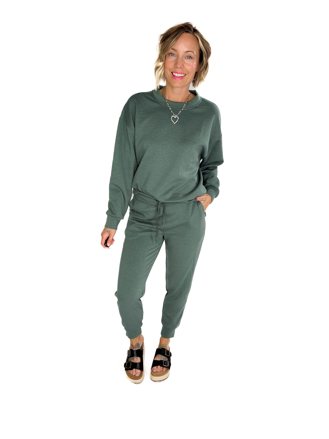 Nevaro Scuba Jogger Set- DARK FOREST-FINAL SALE