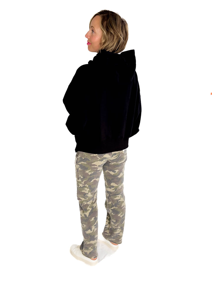 T+G Essential Oversized Fleece Hoodie- BLACK-FINAL SALE