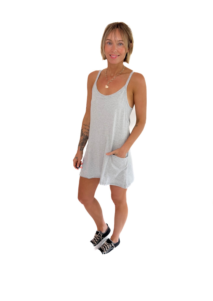 Isla Romper Dress- HEATHER GREY **PRE ORDER MARCH 1st**
