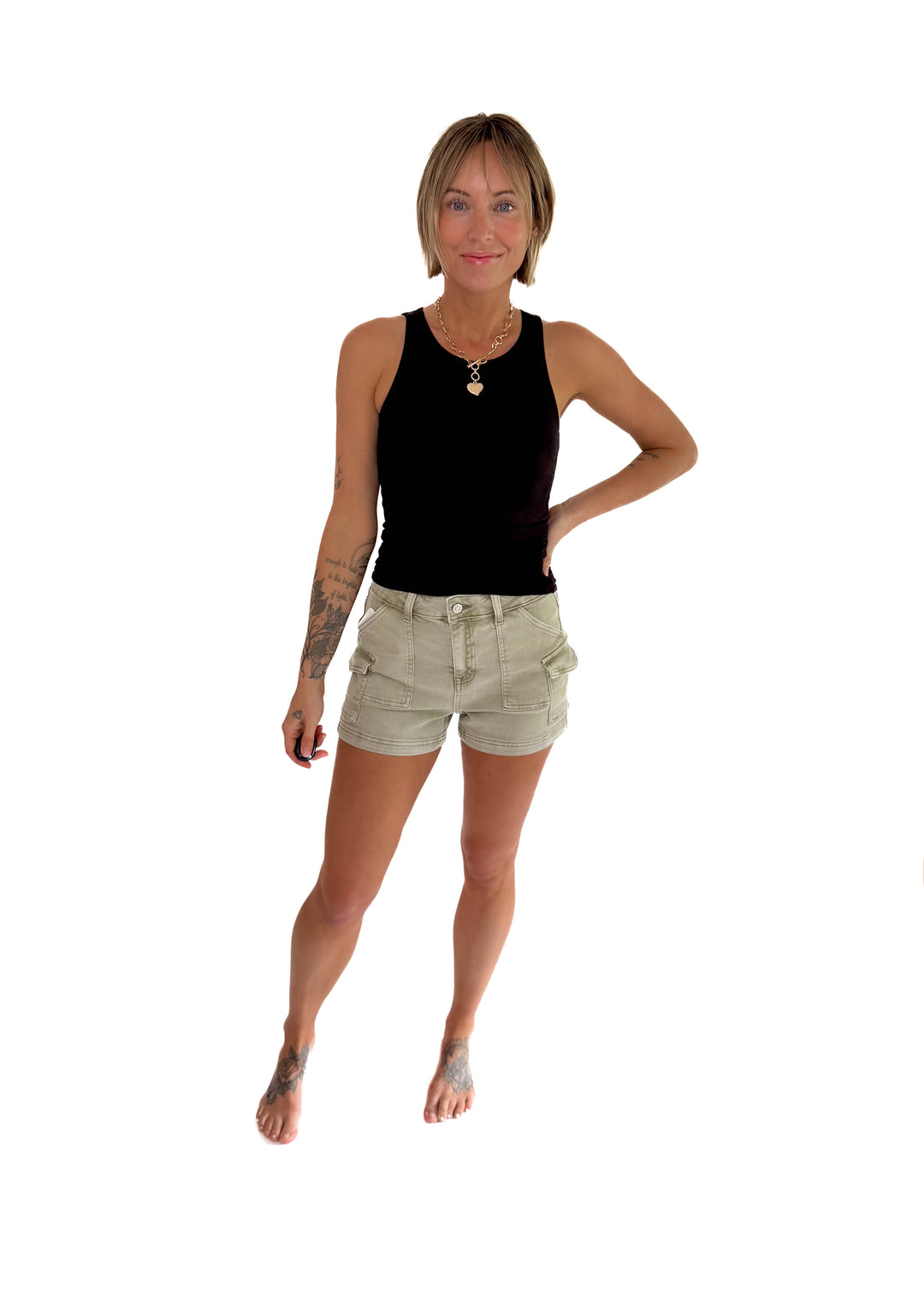 Esme Double Lined Tank- BLACK