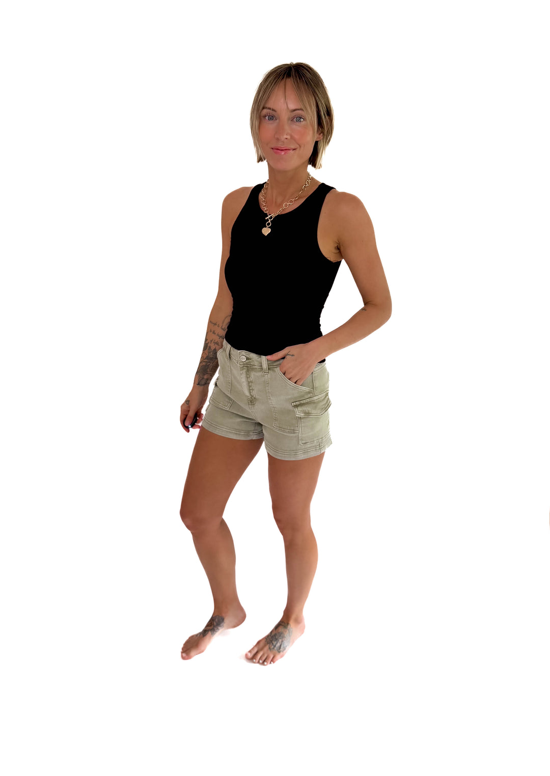 Esme Double Lined Tank- BLACK