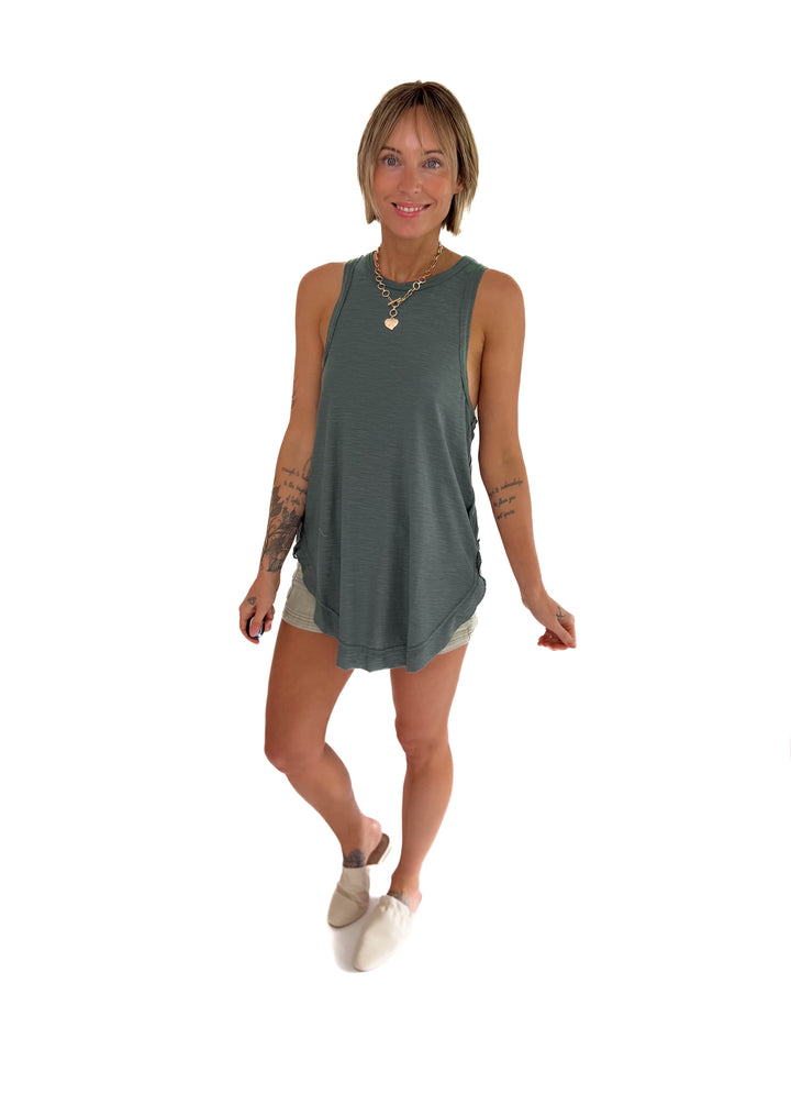Bree Flowy Tank- ASH JADE