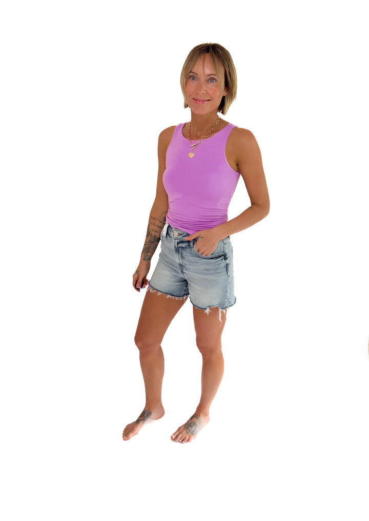 Esme  Double Lined Tank- BRIGHT LAVENDER